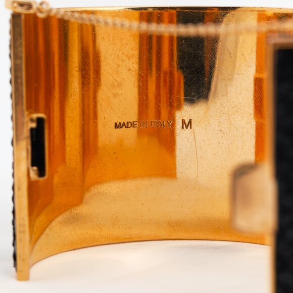 Celine Black Snakeskin Wide Cuff - Picture 7 of 7